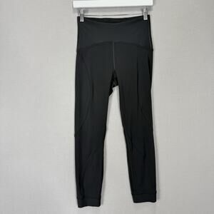 Lululemon Train Free High-Rise Crop 23" Leggings Womens 6 Gray Crop Yoga Pilates
